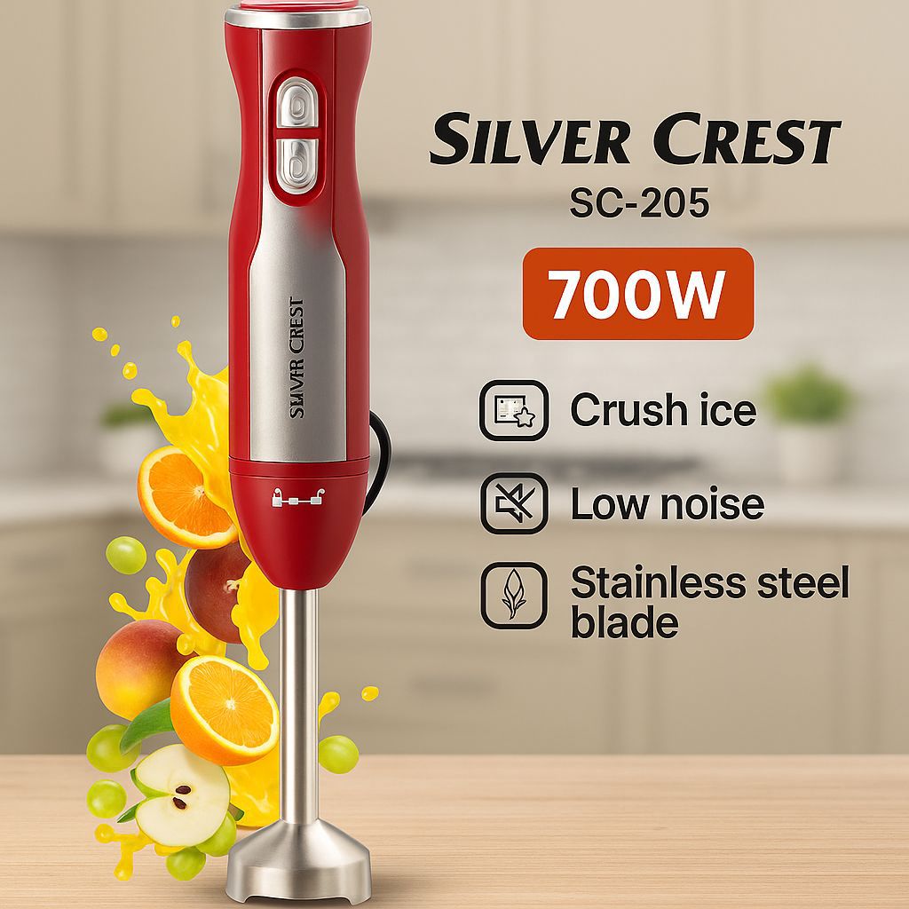 SilverCrest 700w Handle Blender with 2 Speed and Ice Crushe Blades