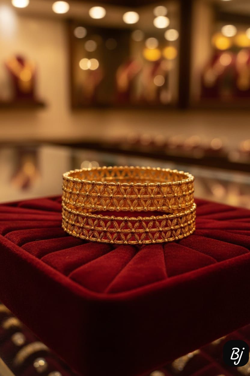 Fancy Beautiful Gold Plated 2 Peice Manjoos Bangles