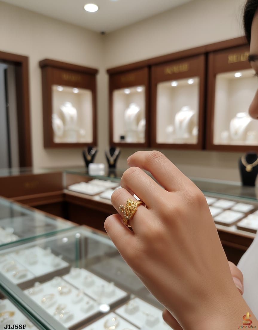 Fancy Beautifull Gold Plated Zirqoon Ring