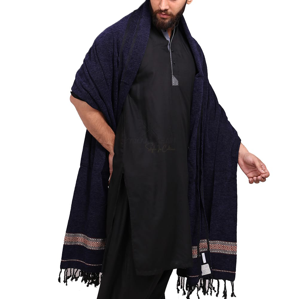 Mens winter Shawl Stuff Wool Pashmina 2.5 yard