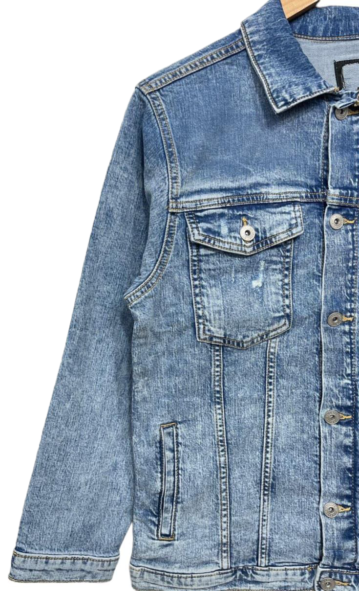 girls and ladies denim jacket Ribbed style