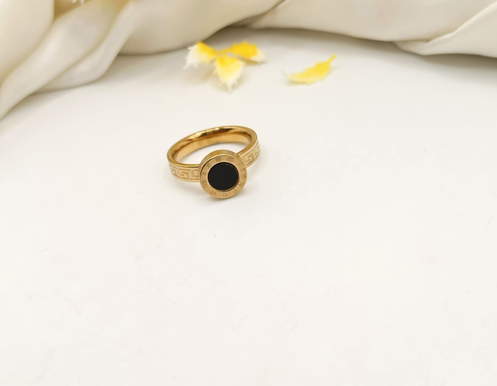 Fancy High Quality Stainless Steel ROMAN NUMERAL Printed Ring