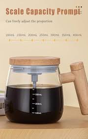 400ml Self Sterling Automatic Rechargeable Glass Material Mixing Cup
