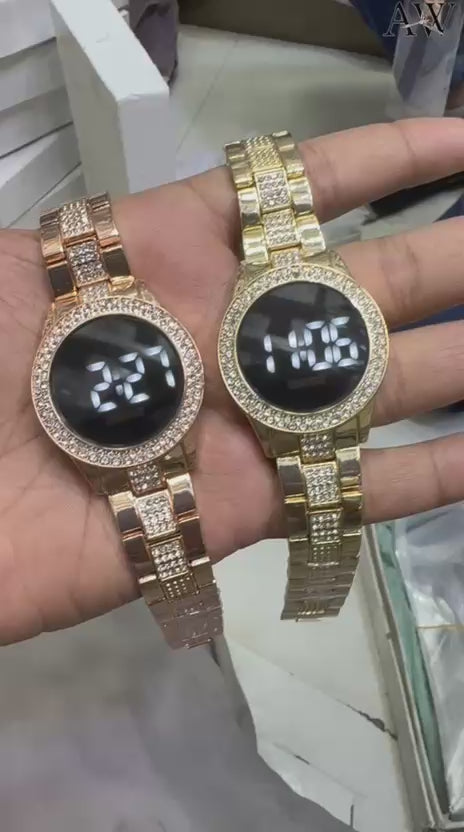 LADIES WATCH - (LED TOUCH) FANCY JEWELRY LOOK LIKE SMART WATCH